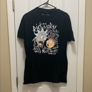 Black Rick and Morty Graphic T-Shirt
